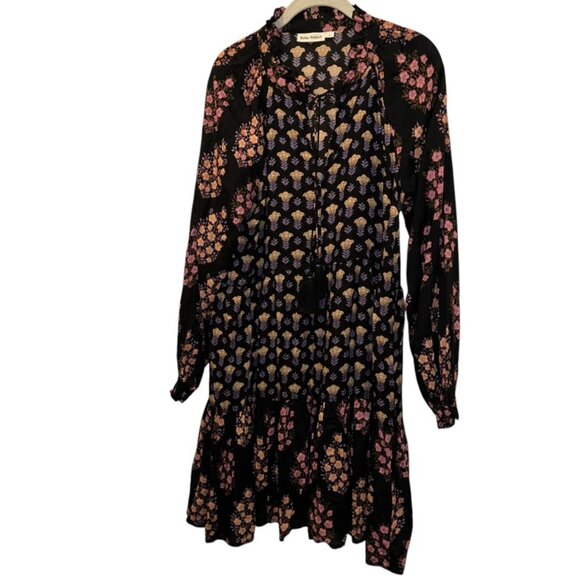 Roberta Roller Rabbit ASNEW black Fall Floral tunic dress M - Picture 1 of 7